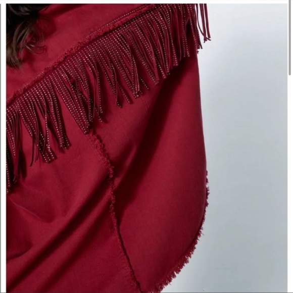 Zara Shiny Fringe overshirt jacket - Picture 7 of 9